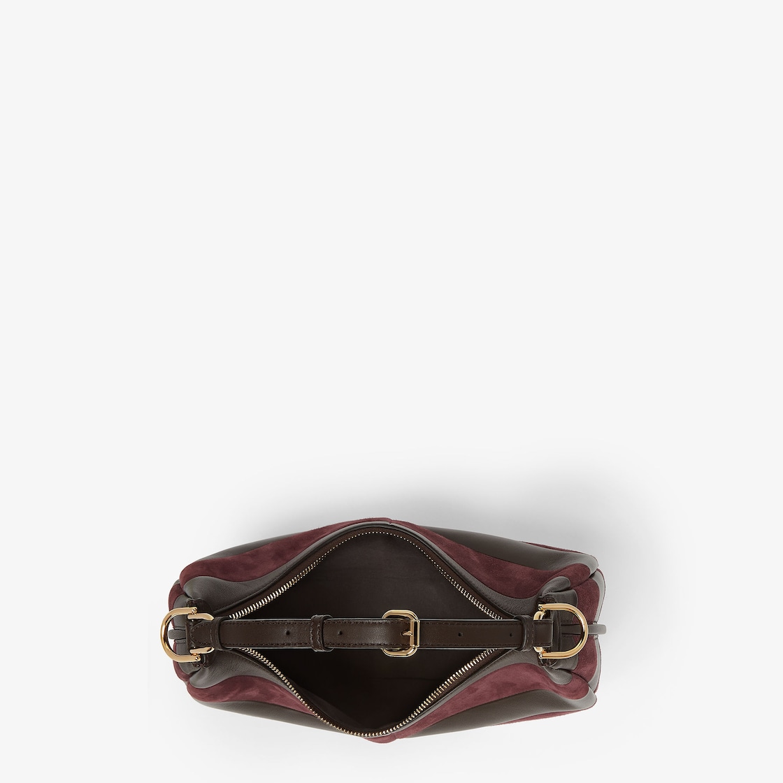 FENDI graphy Small Leather and suede bag with two-tone inlay - Image 2